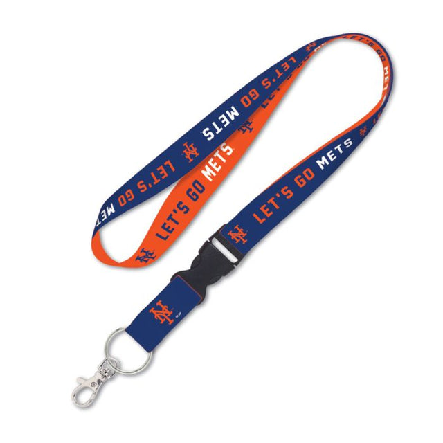 New York Mets SLOGAN Lanyard w/detachable buckle 1"