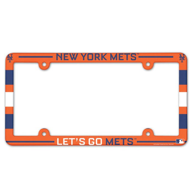 New York Mets SLOGAN Lic Plate Frame Full Color