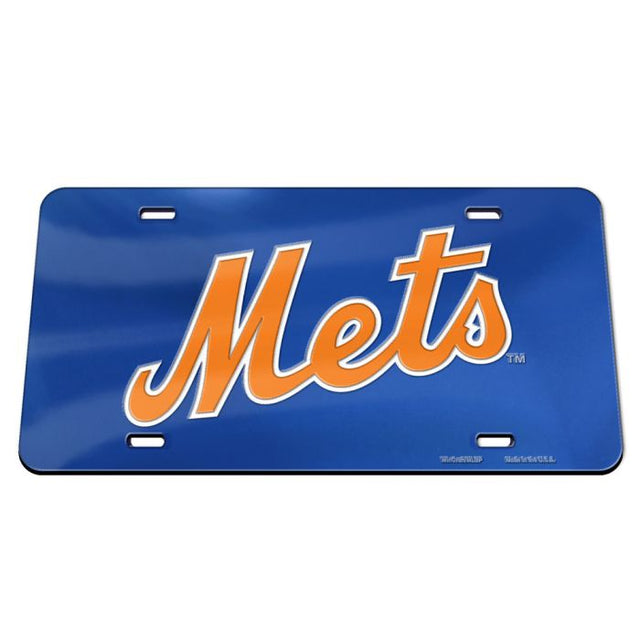 New York Mets Specialty Acrylic License Plate