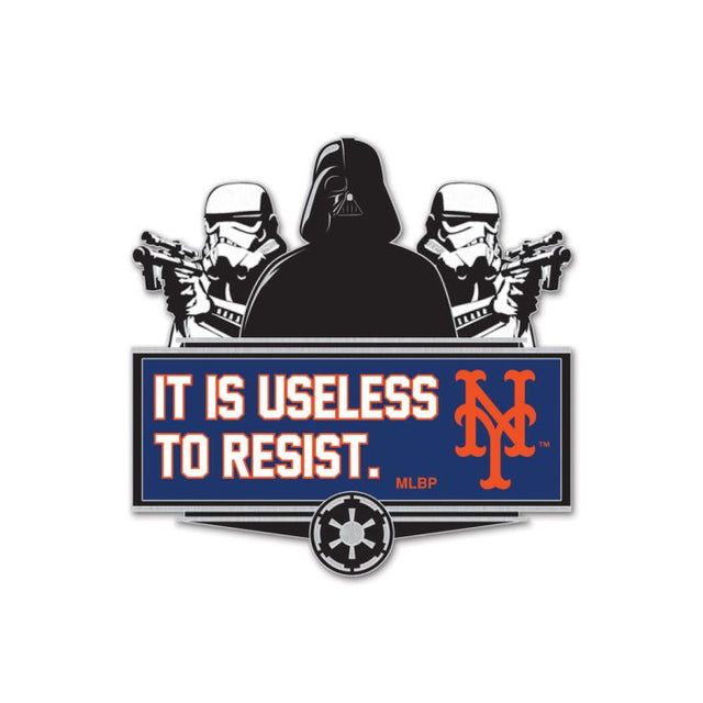 Tarjeta de joyería con pin de colección de Darth Vader y Storm Troopers de Star Wars de los New York Mets