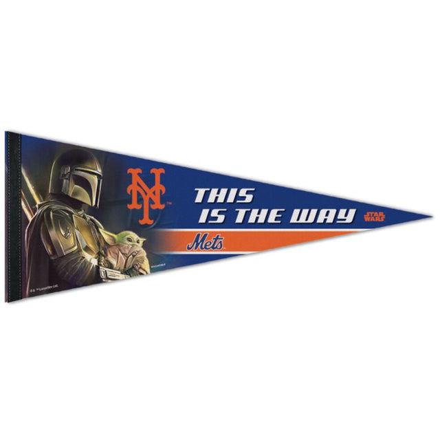 New York Mets / Star Wars Mandalorian Premium Pennant 12" x 30"