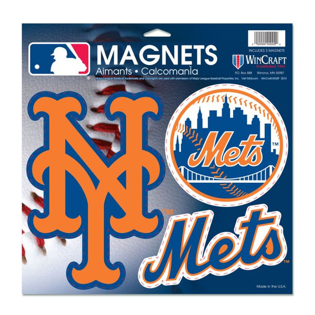 Imán de vinilo de los Mets de Nueva York de 11" x 11"