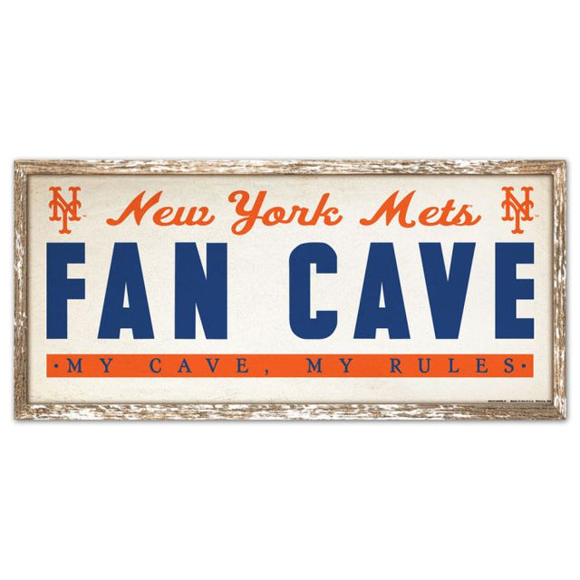 New York Mets Wood Sign 8" x 17"