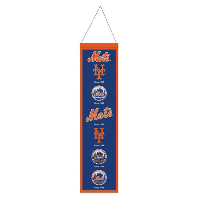 New York Mets Wool Banner 8" x 32"