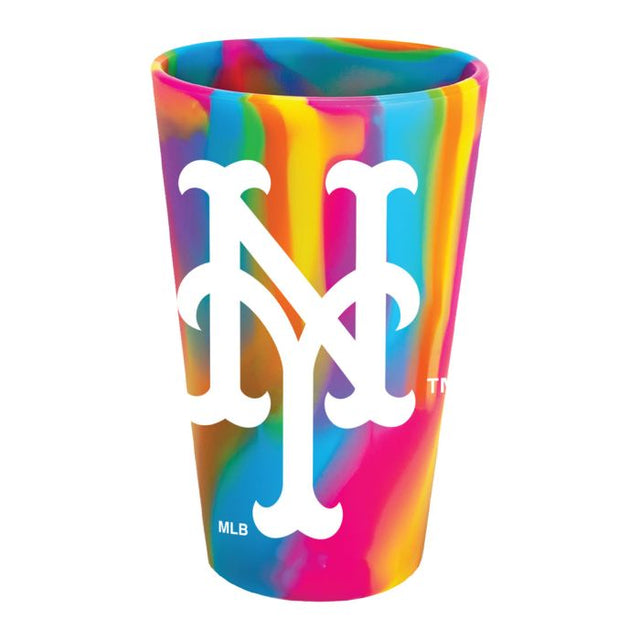 Vaso de pinta de silicona de 16 oz con el logo de los New York Mets