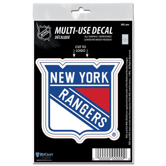 Calcomanías para todas las superficies de los New York Rangers, 3" x 5"