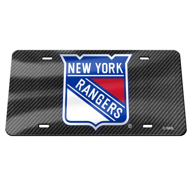 Matrícula acrílica especial de los New York Rangers CARBON