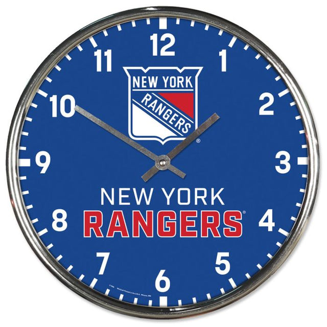 New York Rangers Chrome Clock