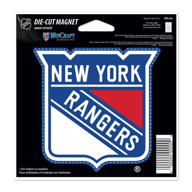 Imán troquelado de los New York Rangers de 4,5" x 6"