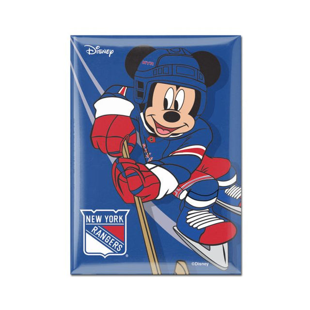 Imán de metal de Disney de los New York Rangers, 2,5" x 3,5"