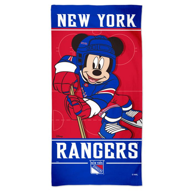 New York Rangers / Disney disney Spectra Beach Towel 30" x 60"