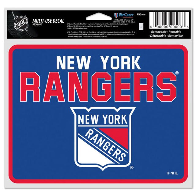 Calcomanías para fanáticos de los New York Rangers de 5" x 6"