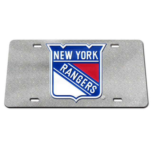 New York Rangers GLITTER Specialty Acrylic License Plate