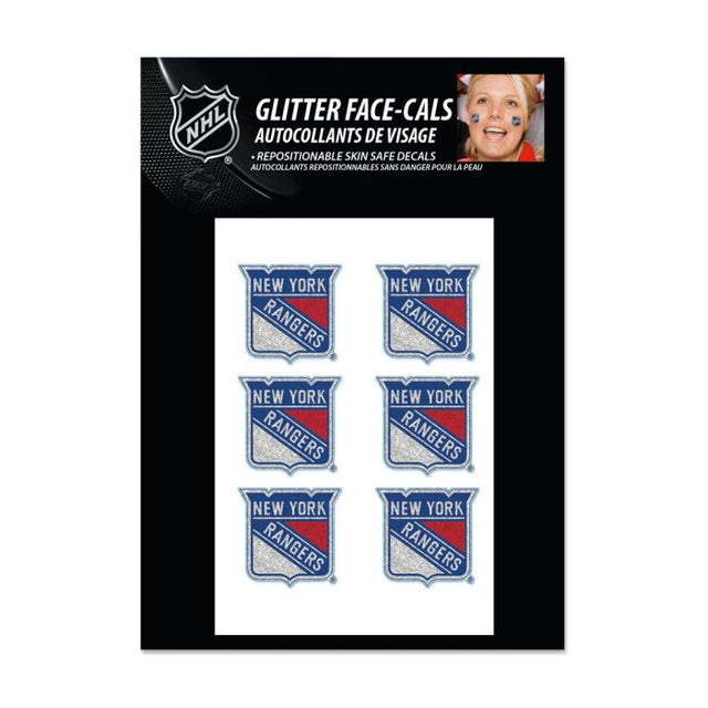 New York Rangers Glitter Tattoo 6 Pack