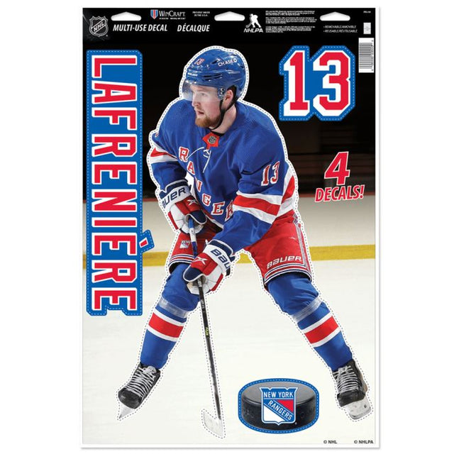 Calcomanía multiusos IMAGE de los New York Rangers de 11" x 17" Alexis Lafreniere