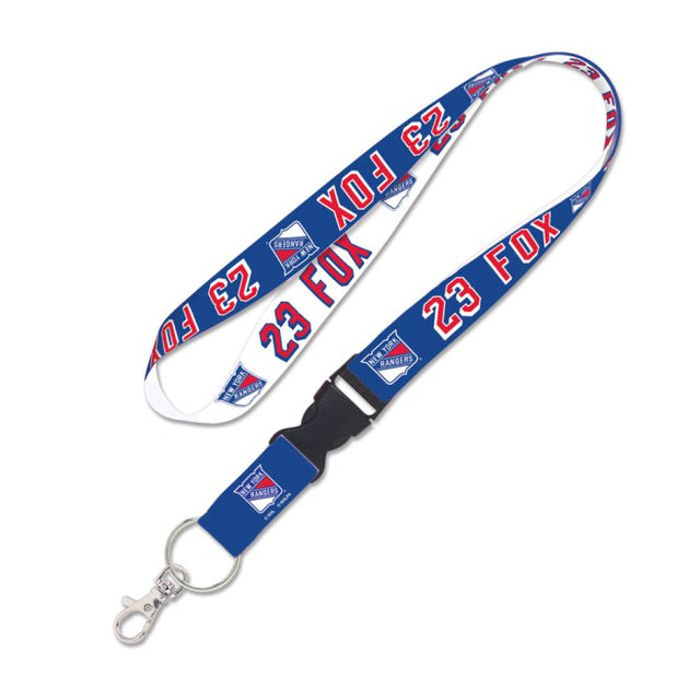 New York Rangers Lanyard w/detachable buckle 1" Adam Fox