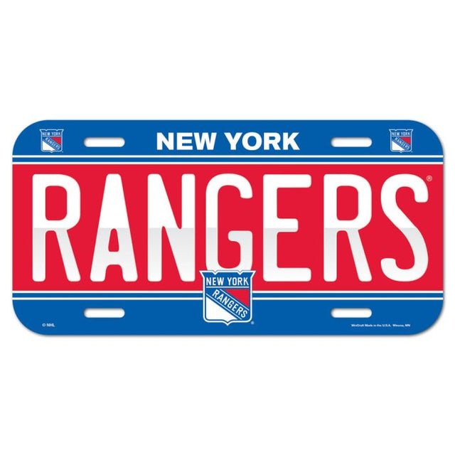 New York Rangers License Plate