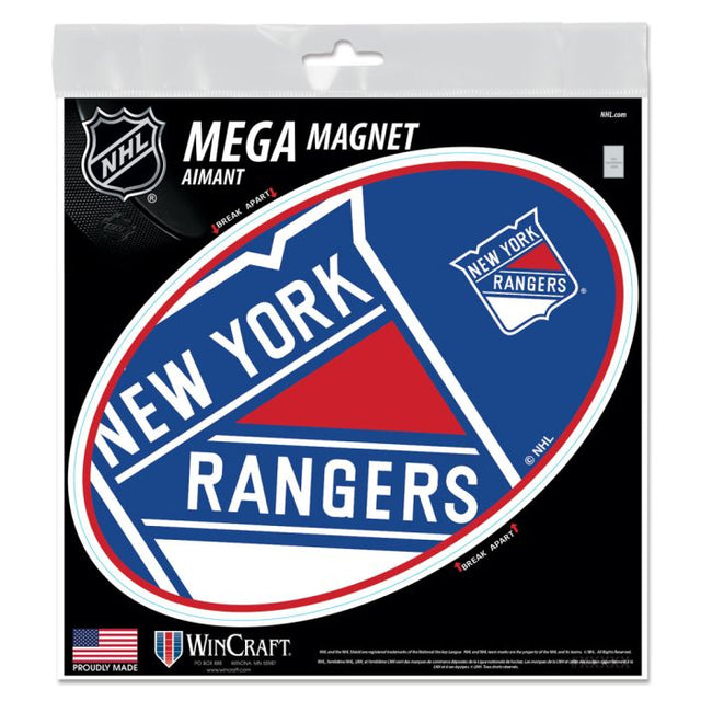 Imanes para exteriores MEGA de los New York Rangers de 6" x 6"