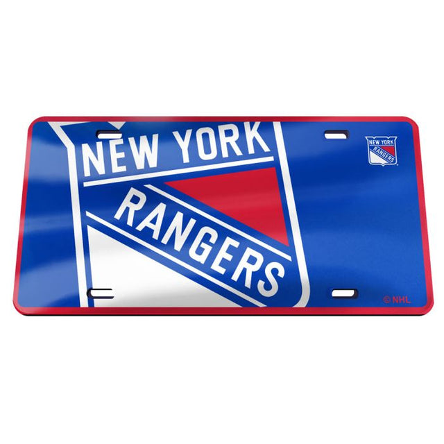 Matrícula acrílica especial MEGA de los New York Rangers