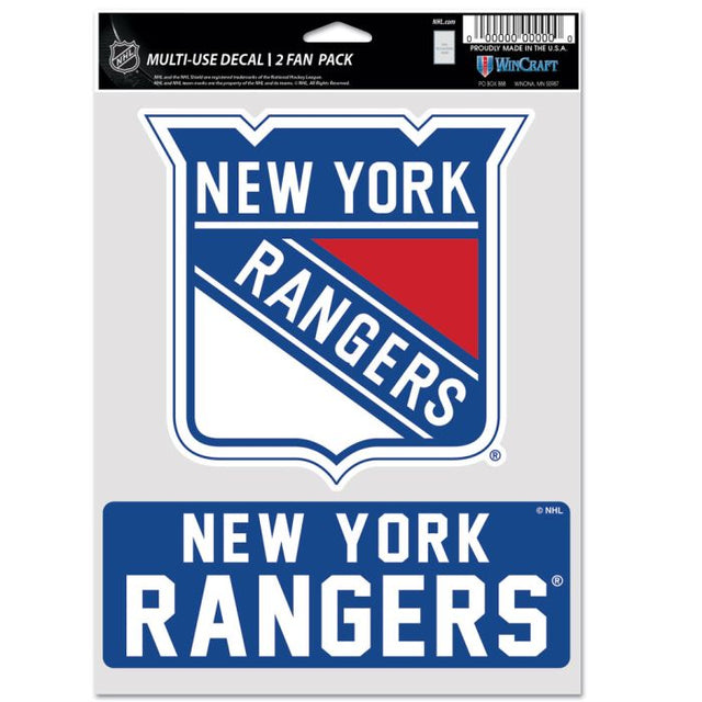 Paquete multiusos para dos aficionados de los New York Rangers