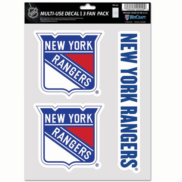 Paquete multiusos para 3 aficionados de los New York Rangers