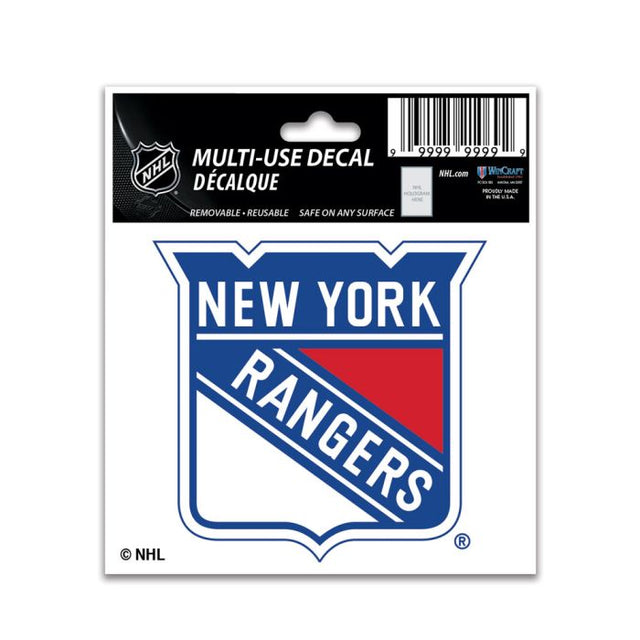 Calcomanía multiusos de los New York Rangers de 3" x 4"