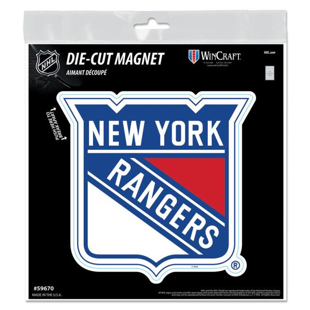 Imanes para exteriores de los New York Rangers, 6" x 6"