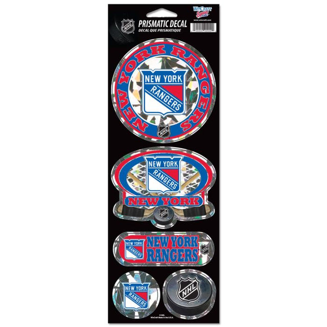 New York Rangers Prismatic Decal 4" x 11"