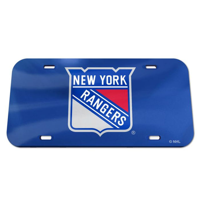 Matrícula acrílica especial de los New York Rangers