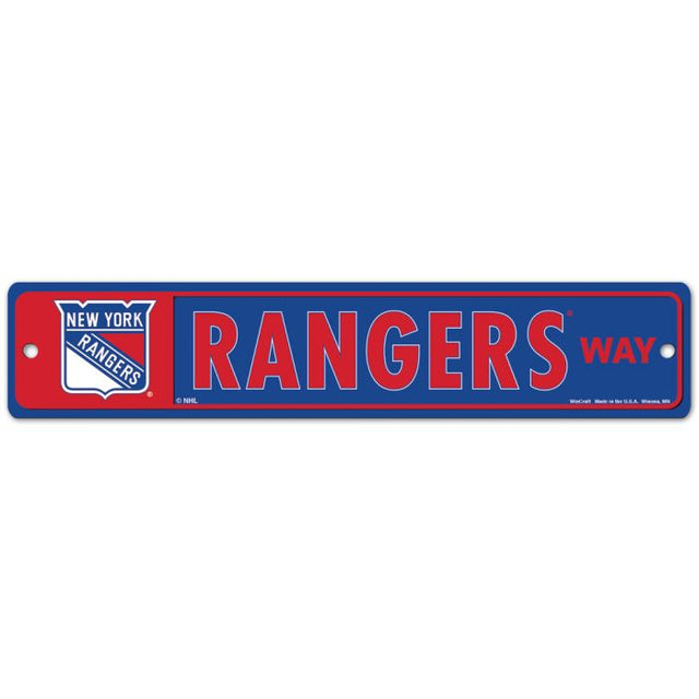 New York Rangers Street / Zone Sign 3.75" x 19"