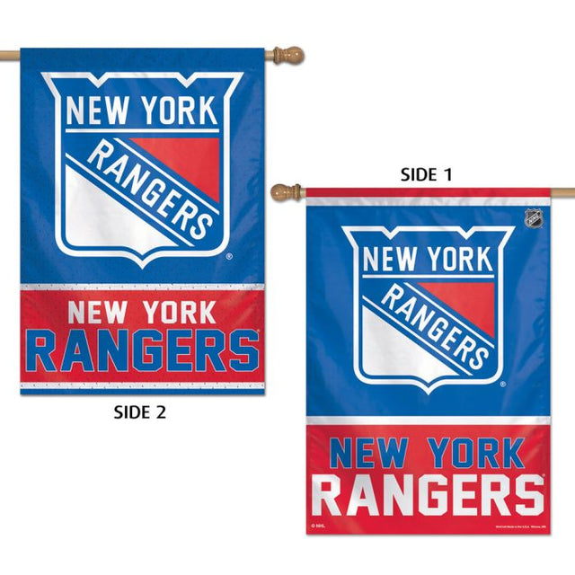 Bandera vertical de los New York Rangers de 2 lados, 28" x 40"