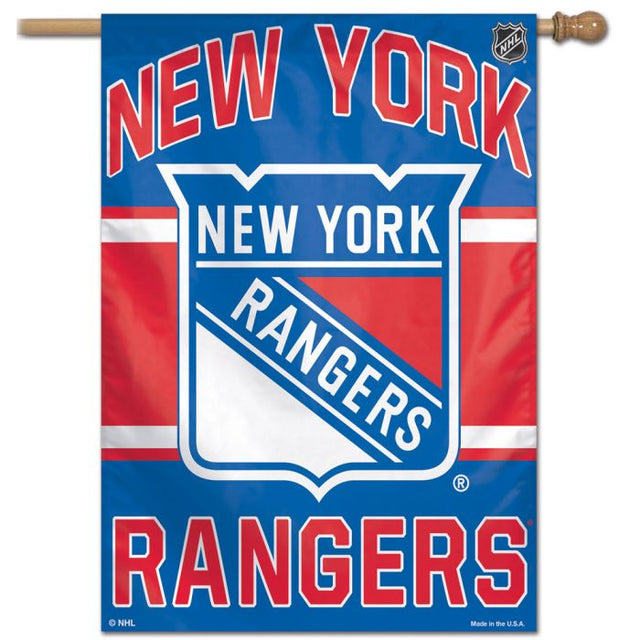 Bandera vertical de los New York Rangers de 28" x 40"