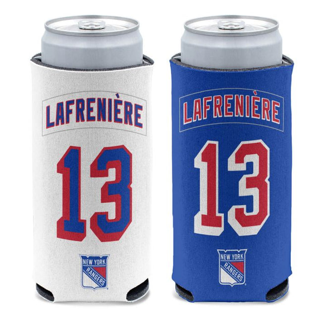 Enfriador de latas Slim Can de 12 oz con el número de los New York Rangers de Alexis Lafreniere