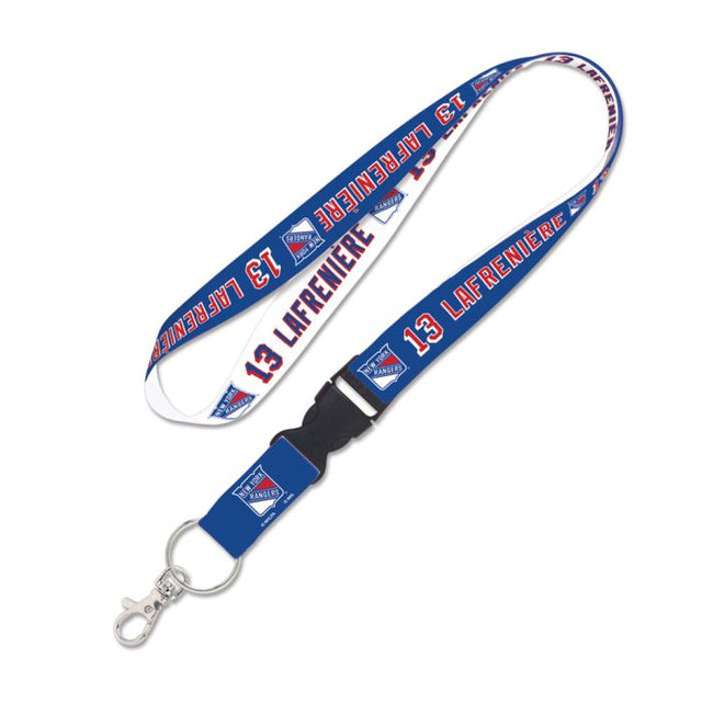 New York Rangers number Lanyard w/detachable buckle 1" Alexis Lafreniere