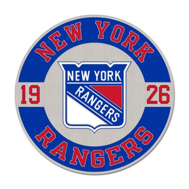 Tarjeta de joyería con pin esmaltado de colección de los New York Rangers