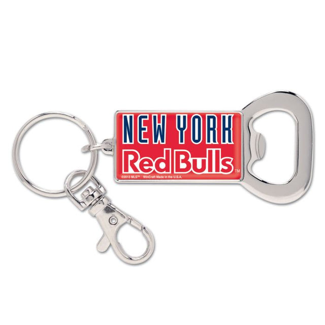 Llavero con abrebotellas de los New York Red Bulls en forma de rectángulo