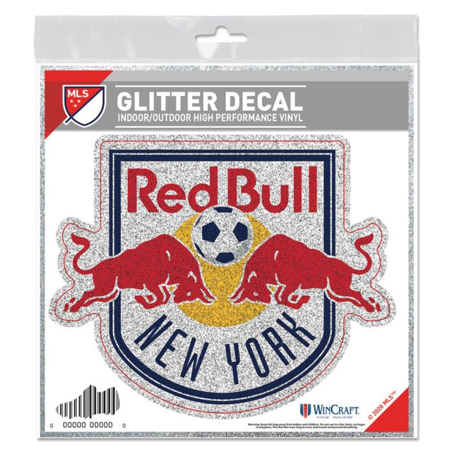 Calcomanía con brillantina de los New York Red Bulls de 6" x 6"