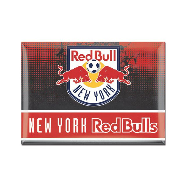 Imán de metal de los New York Red Bulls de 2,5" x 3,5"