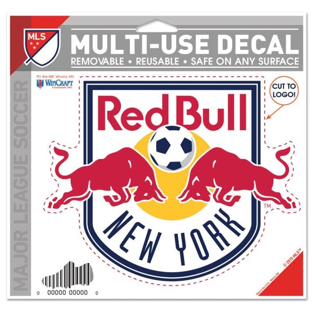 Calcomanía multiusos de New York Red Bulls: logotipo recortado de 5" x 6"