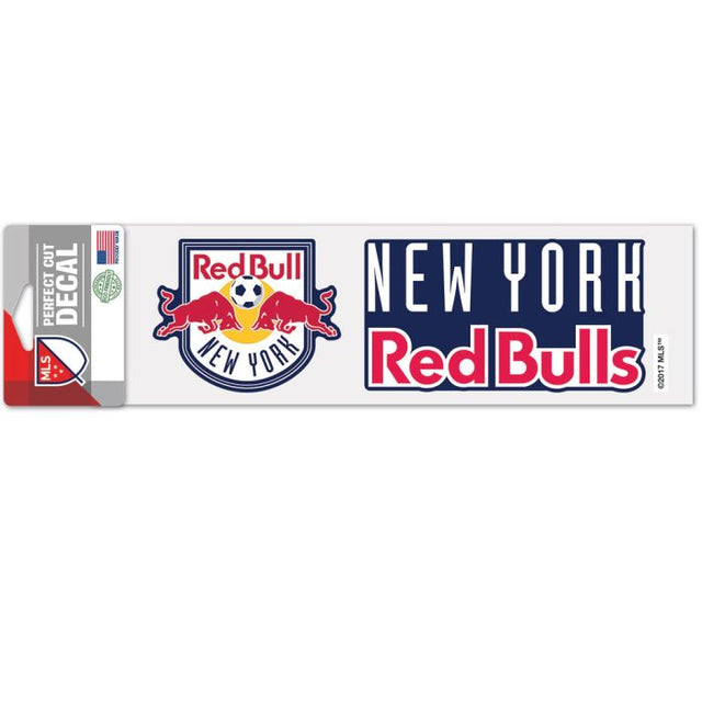 Calcomanías de corte perfecto de los New York Red Bulls de 3" x 10"