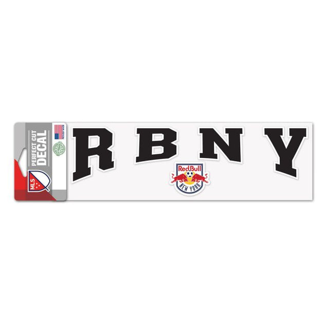 Calcomanías de corte perfecto de los New York Red Bulls de 3" x 10"