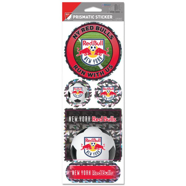 Calcomanía prismática de los New York Red Bulls de 4" x 11"