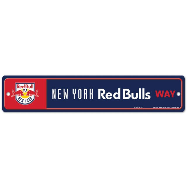 Letrero de calle/zona de los New York Red Bulls de 3,75" x 19"