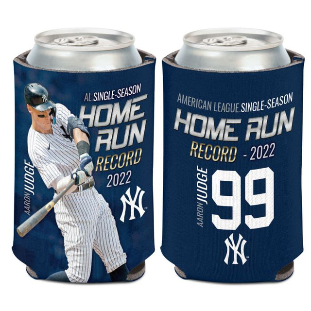 Enfriador de lata de 12 oz con el récord de jonrones de Aaron Judge de los Yankees de Nueva York. Aaron Judge