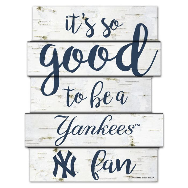 New York Yankees BIRCH Wood Sign 11"X14"