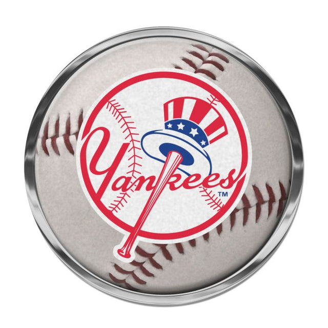 New York Yankees Chrome Metal Domed Emblem