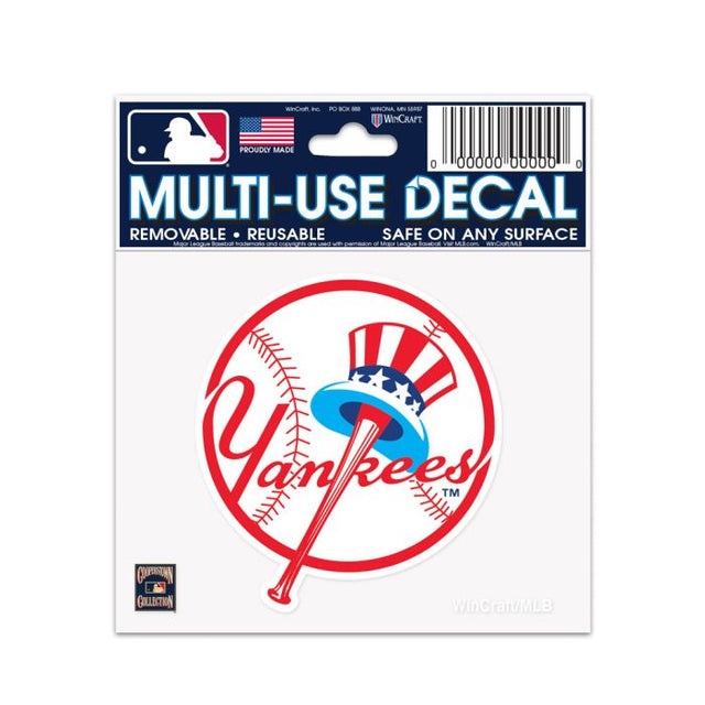 Calcomanía multiusos de los New York Yankees/Cooperstown de 3" x 4"