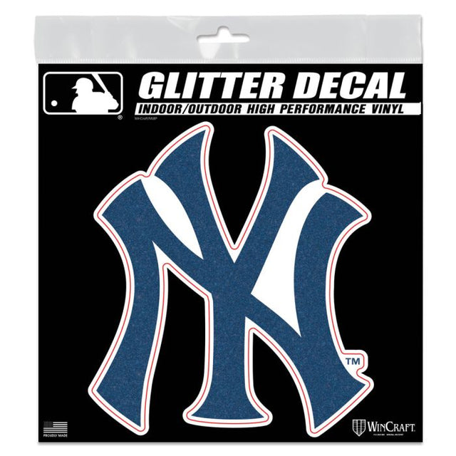 New York Yankees Decal Glitter 6" x 6"