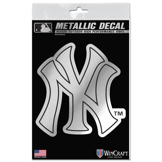 New York Yankees Decal Metallic 3" x 5"