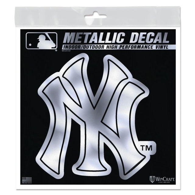 Calcomanía metálica de los New York Yankees de 6" x 6"